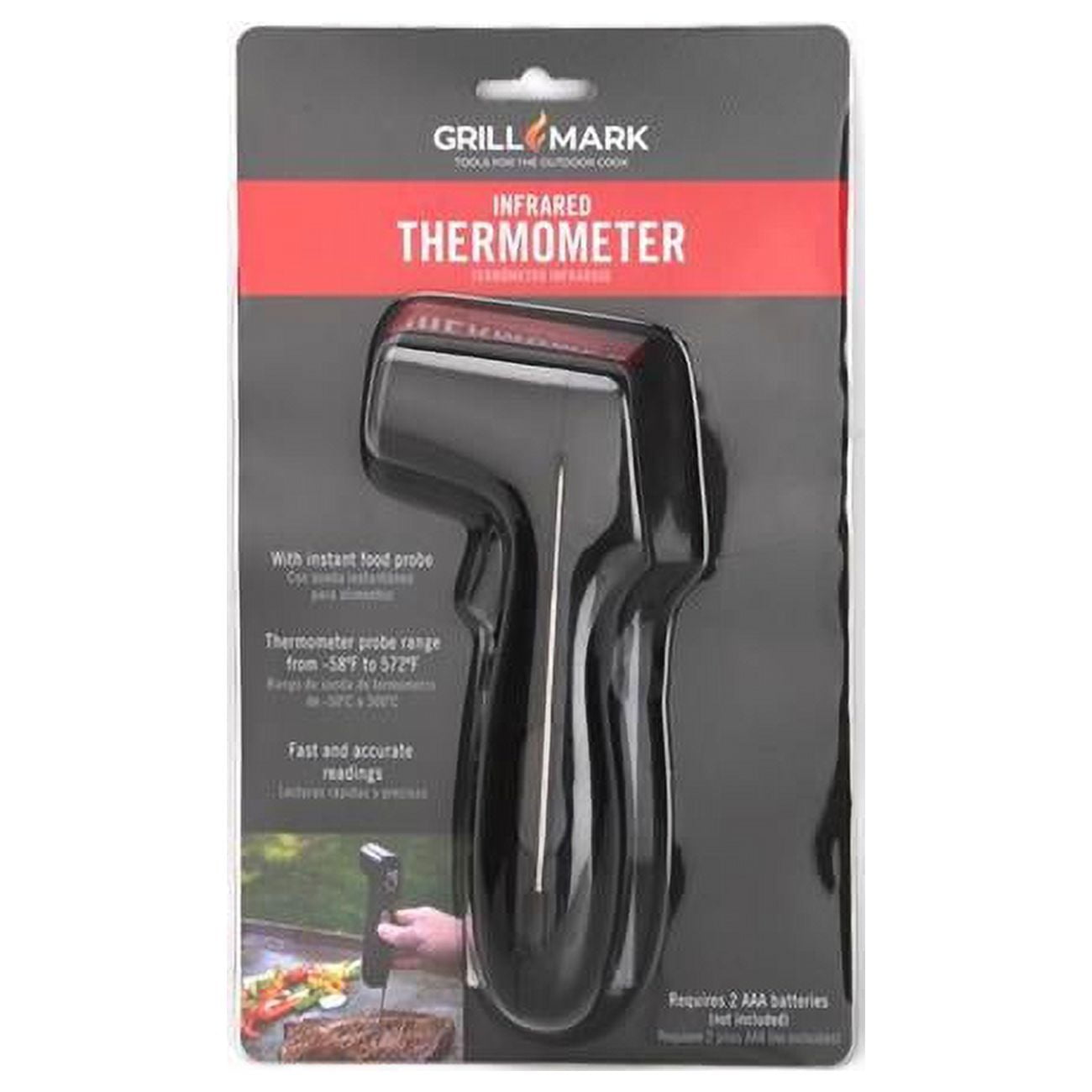 8084117 Black Instant Read Digital Infrared Cooking Thermometer -  Grill Mark, 08813ACE