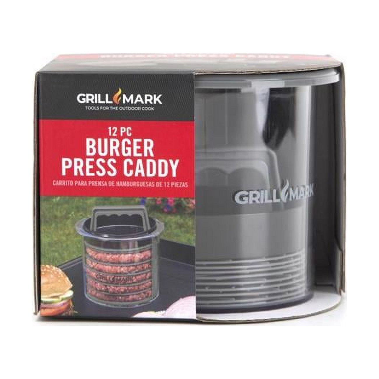 Picture of Grill Mark 8083953 Black & Gray Plastic Burger Press
