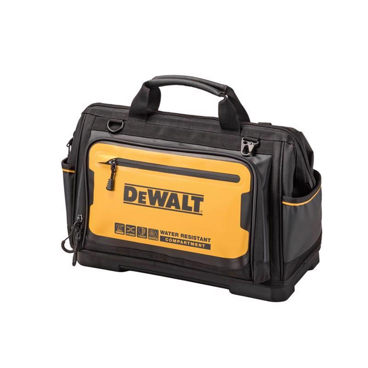 Picture of DeWalt 2030047 19 Pocket Black & Yellow Polyester & Tarpaulin Open Mouth All-Purpose Tool Bag