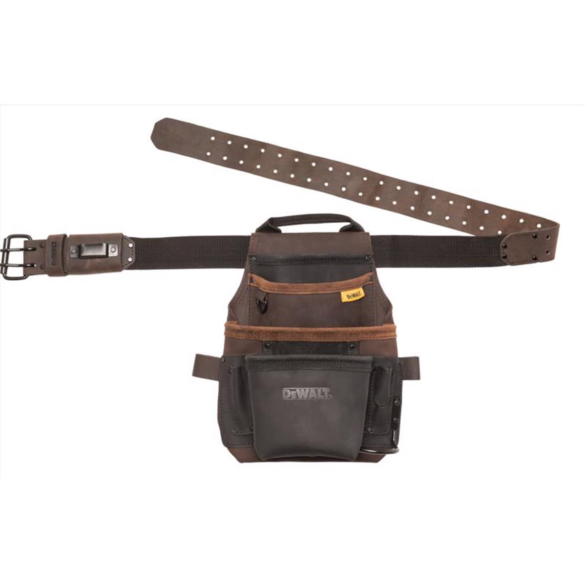 Picture of DeWalt 2030019 Brown 12 Pocket Leather Tool Pouch