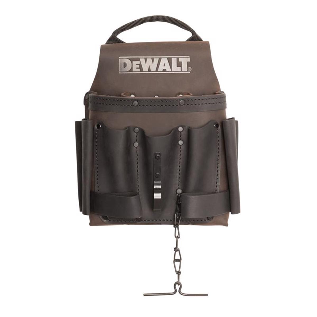 Picture of DeWalt 2030018 Brown 8 Pocket Leather Electricians Pouch