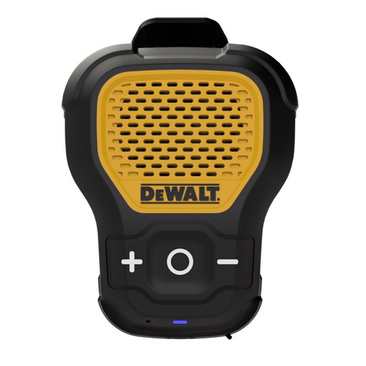 3012161 Black & Yellow Jobsite Pro Wireless Bluetooth Wearable Mini Speaker -  DeWalt, 190 1148 DW2