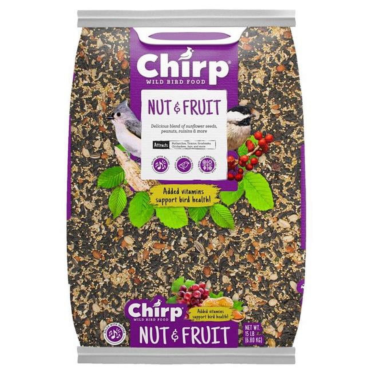 Picture of Chirp 9087760 15 lbs Wild Bird Fruits & Nuts Wild Bird Food