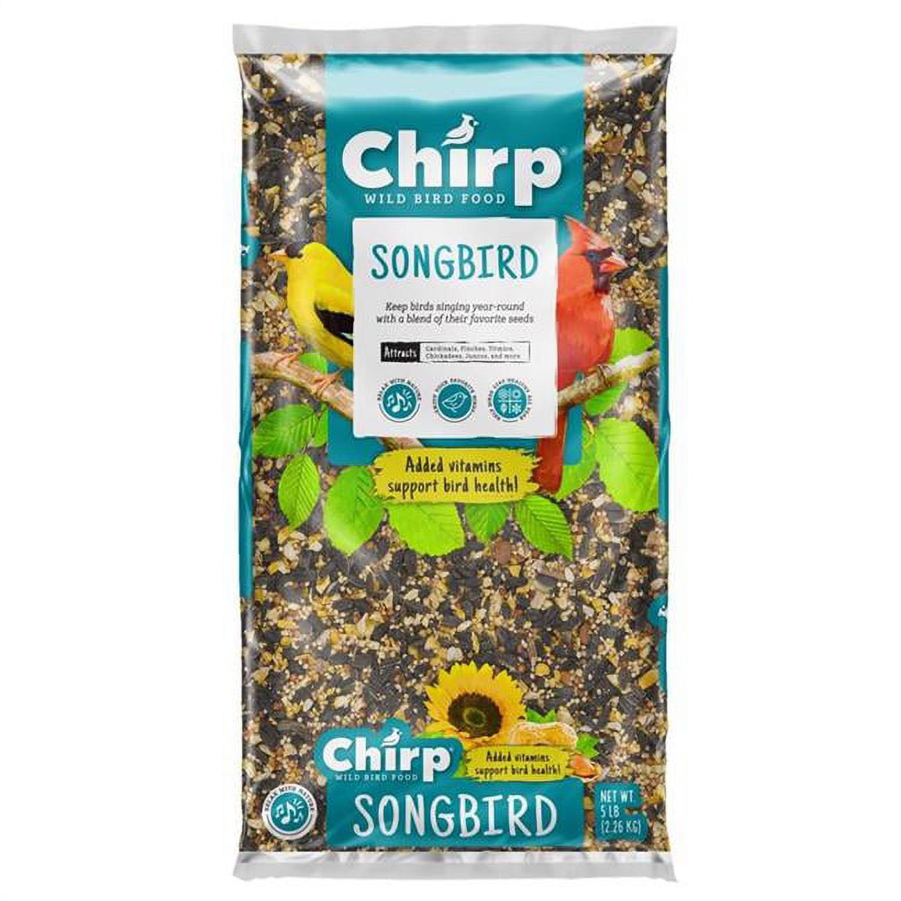 Picture of Chirp 9087761 5 lbs Songbird Wild Bird Black Oil Sunflower Wild Bird Food