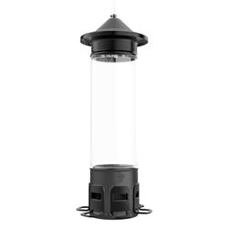 Picture of Natures Way 9087042 4 qt. 6 Ports Black & Clear Squirrel Shield Wild Bird Metal Pro Bird Feeder
