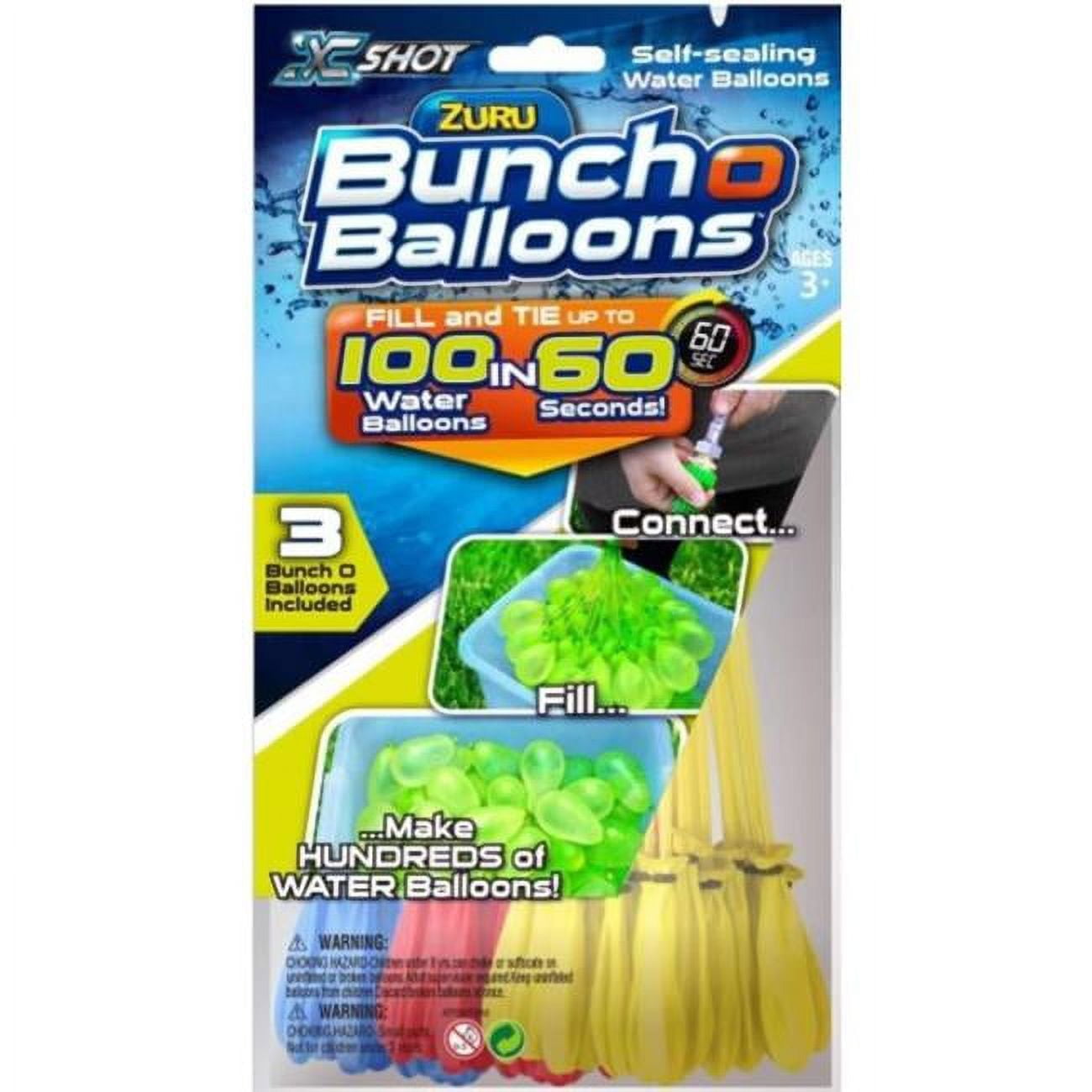 Bunch O Balloons Rapid Filling Water Balloons Plastic Rubber, Assorted Color - 100 Piece