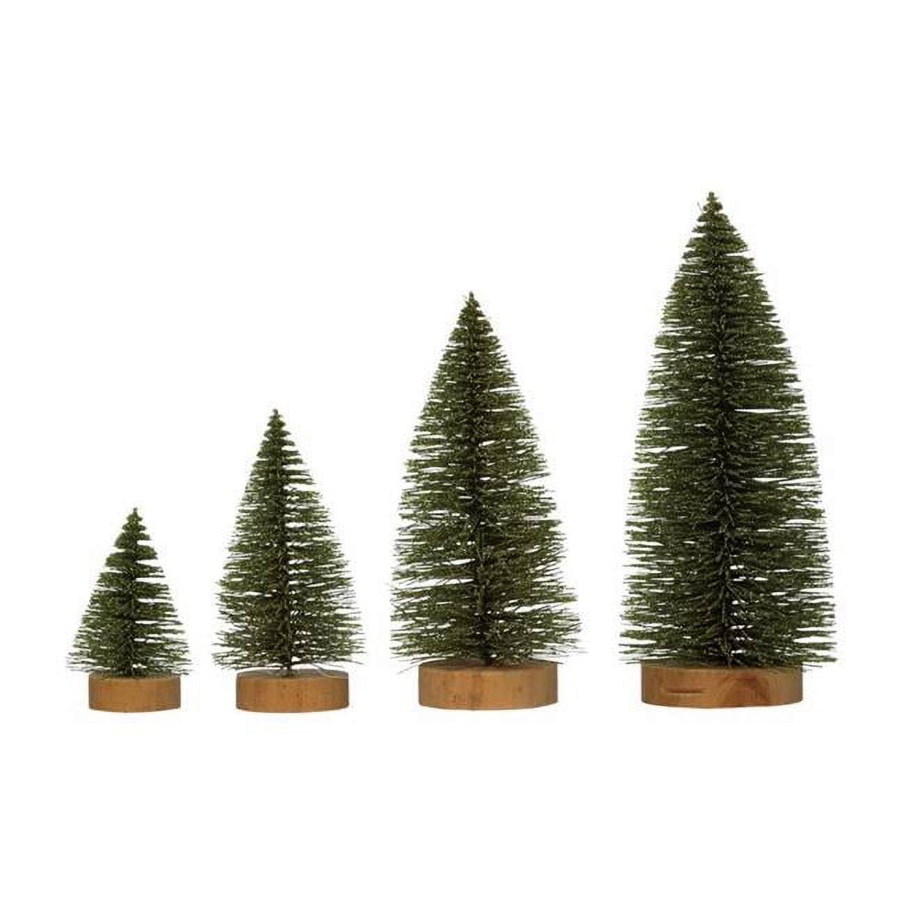 Bottle Brush Sisal Trees Table Decor, Brown & Green - Pack of 12