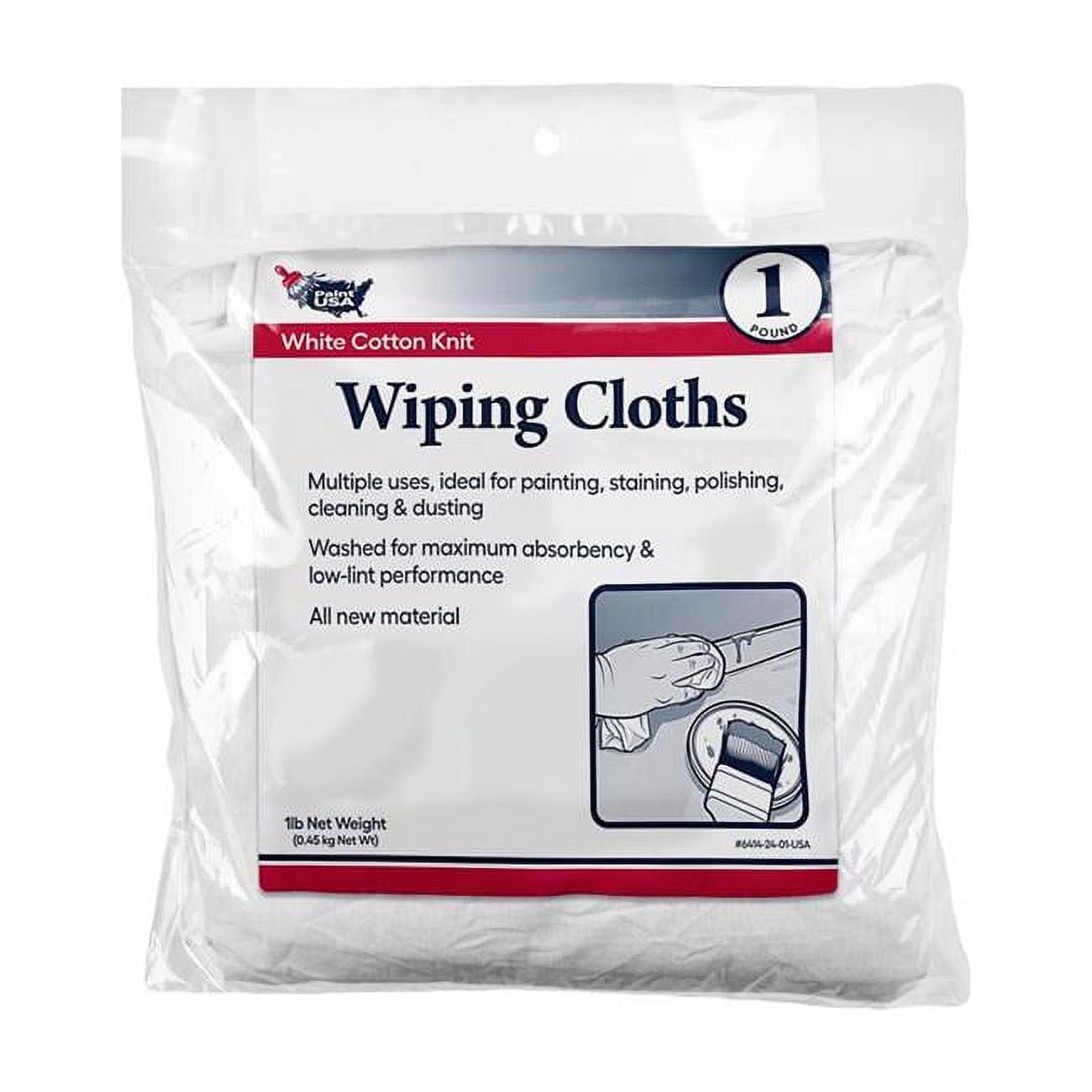1 lbs Cotton Knit Wiping Cloth, White