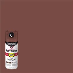 1027028 Stops Rust Custom Gloss Spray 5-in-1 Flat Gloss Spray Paint, Brown - 12 oz - Pack of 6