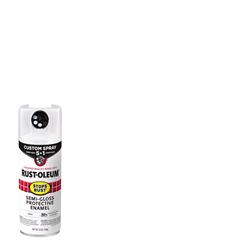 1027045 Stops Rust Custom Gloss Spray 5-in-1 Semi-Gloss Spray Paint, White - 12 oz - Pack of 6