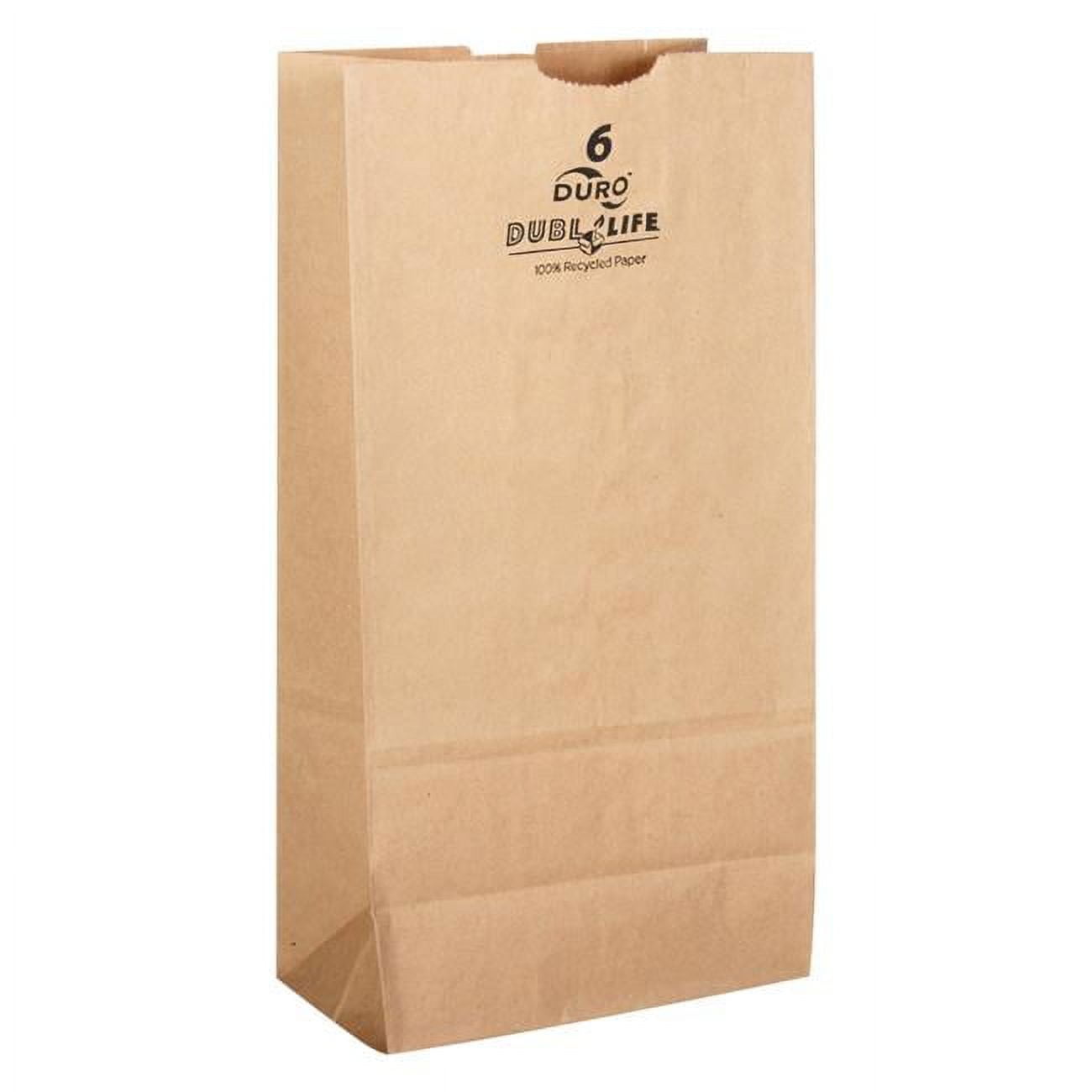 Picture of Dubl-Life 9074726 Paper Recycled Shopping Bag, Brown - Pack of 500