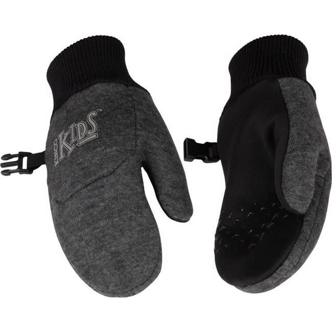 Picture of Ko 7027240 Childs Outdoor Winter Mittens, Black & Gray - Set of 2 - Pack of 3