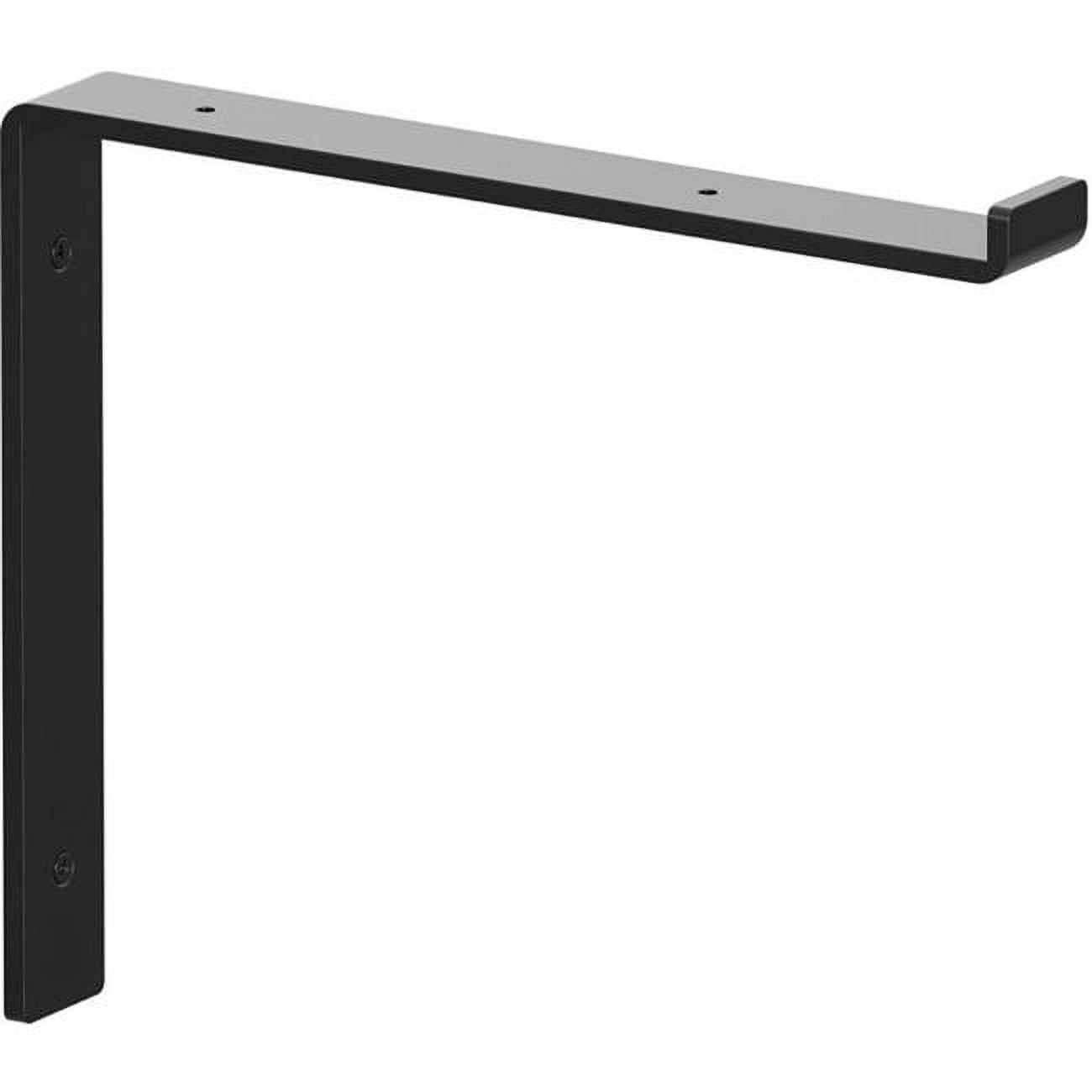 Steel Shelf Bracket, Black - 10 in. - 75 lbs - Pack of 8