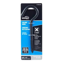 5039547 5 in. Medium Black Steel Ceiling Hook, Matte Black - 100 lbs