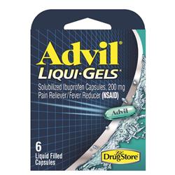 Picture of Advil 6066339 Liqui-Gels Pain Reliever & Fever Reducer - 6 Count - Pack of 6