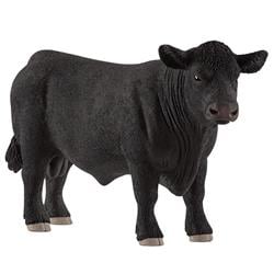 Farm World Angus Bull Toy Plastic, Black - Pack of 5