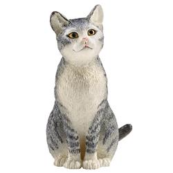 Farm World Sitting Cat Toy Plastic, Black & White - Pack of 5