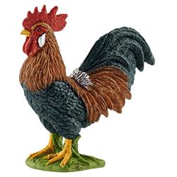 Farm World Rooster Toy Plastic, Multi Color- Pack of 5