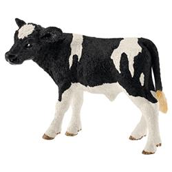Farm World Holstein Calf Toy Plastic, Black & White - Pack of 5