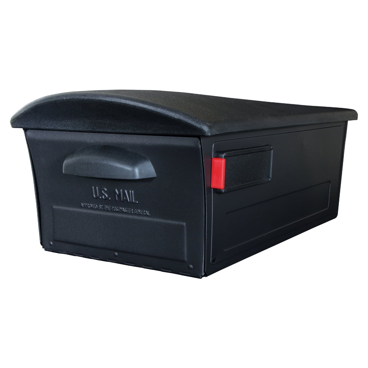 5251855 Gibraltar Mailboxes Mailsafe Classic Plastic Post Mount Mailbox, Black