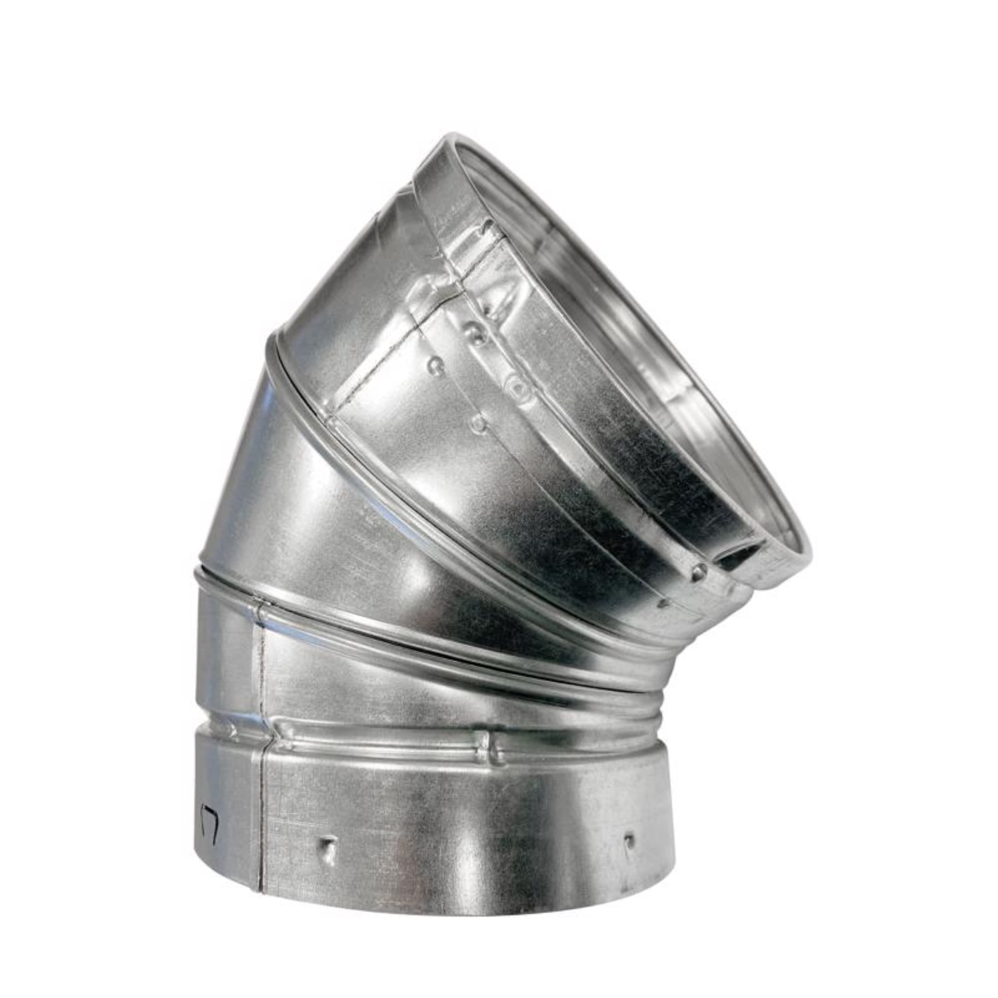 4 x 9.56 in. Aluminum & Galvanized Steel Stove Pipe Elbow, Silver