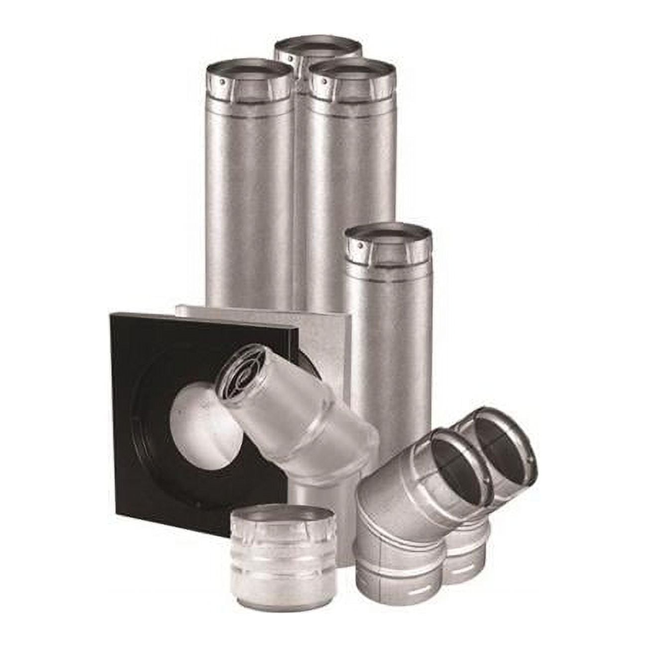 4021055 4 in. Aluminum & Galvanized Steel Vent Pipe Kit, Silver -  DuraVent, 4UHK-KVNT