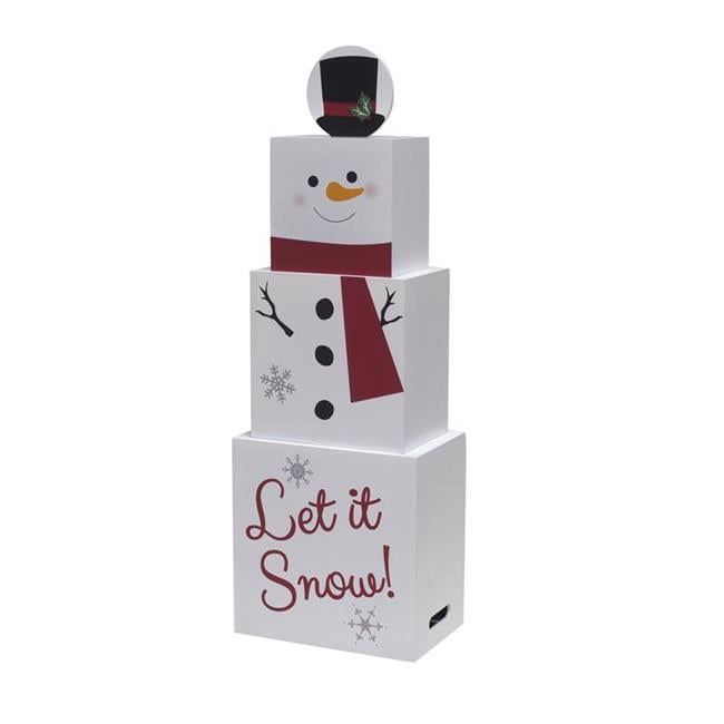 9086535 32 in. Porch Sign Holiday Versatile Stacking Boxes - Pack of 4