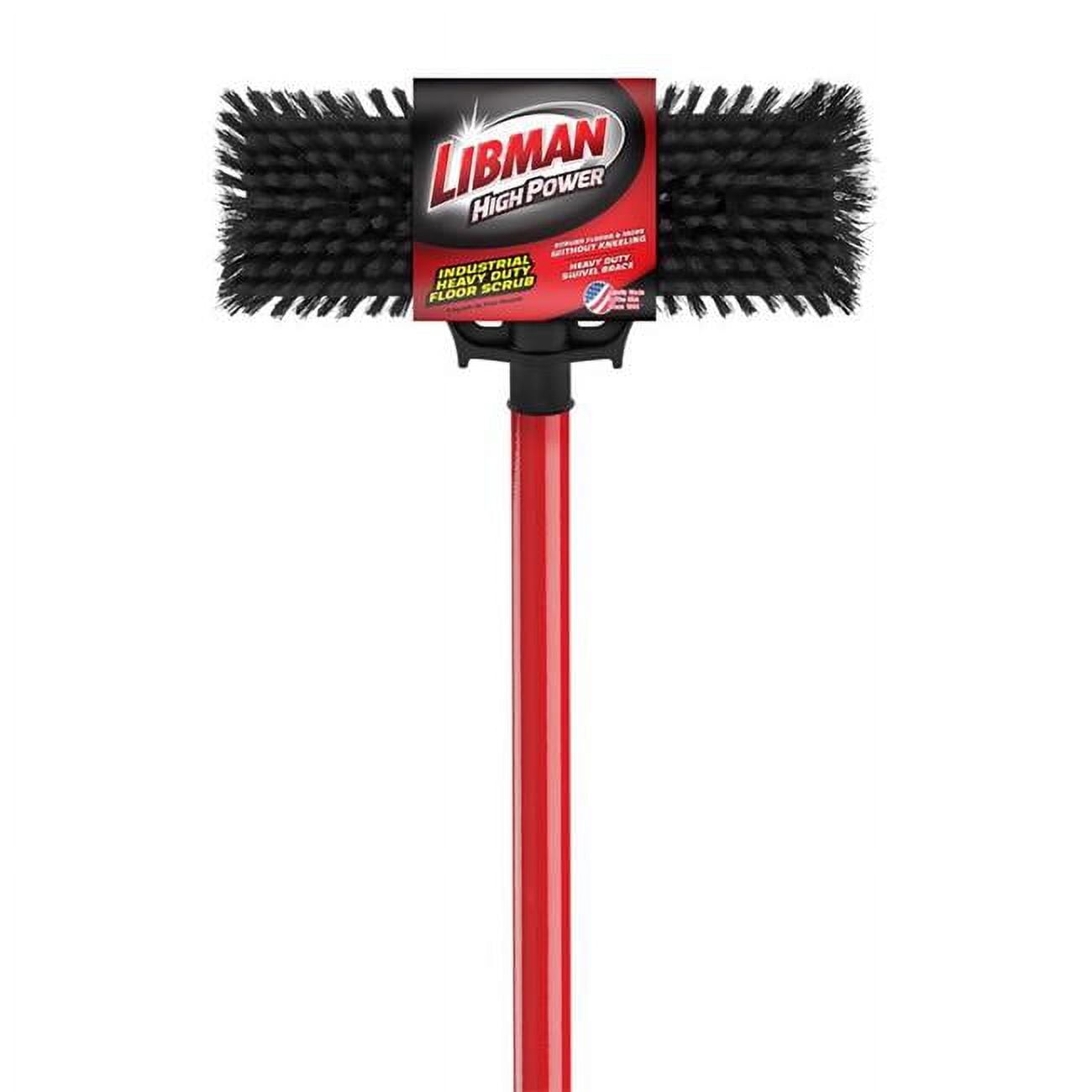 1028525 13.5 in. Steel Handle Heavy Duty Scrub Brush , Black & Red - Pack of 4