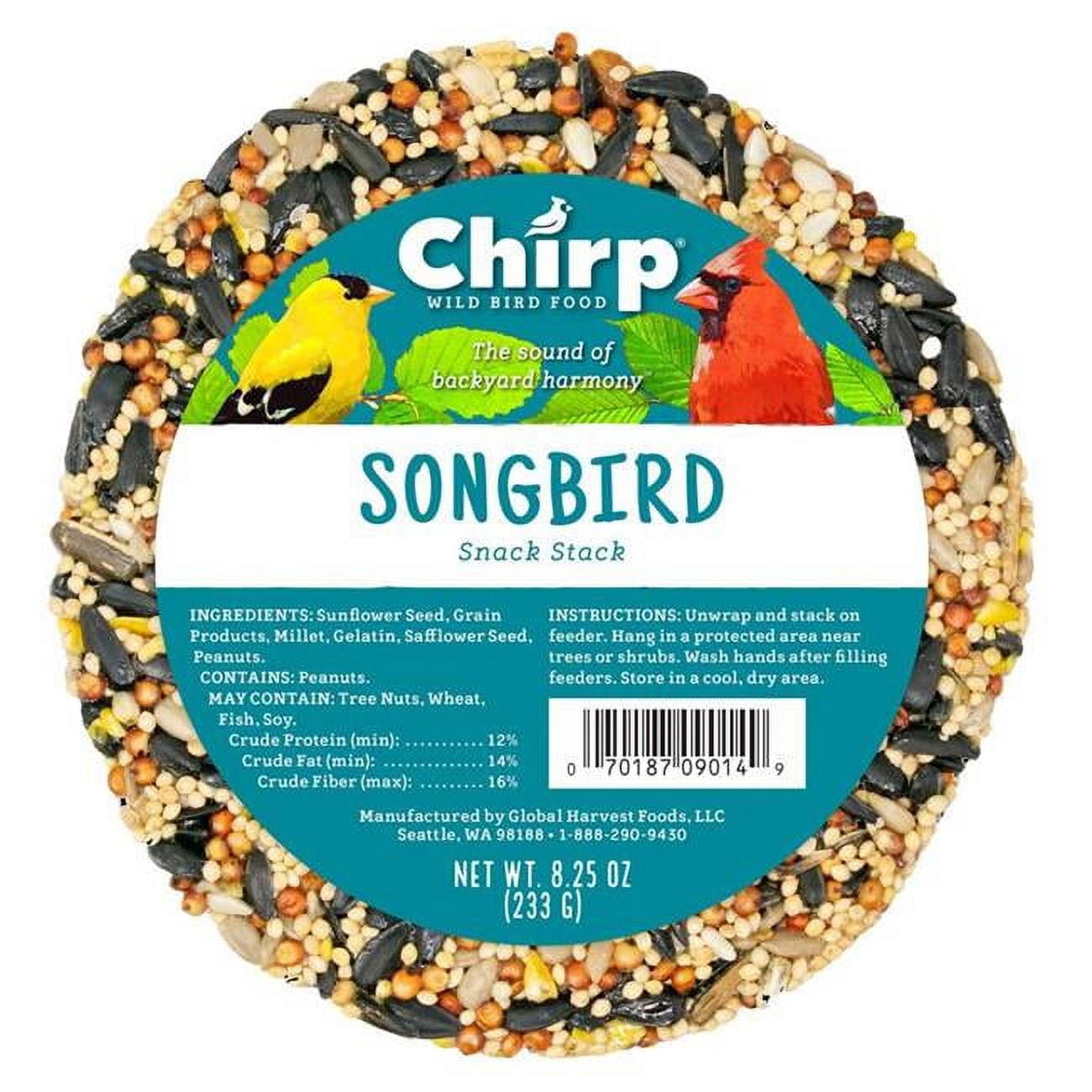 Picture of Chirp 9087767 8.25 oz Songbird Sunflower Seeds Wild Bird Food