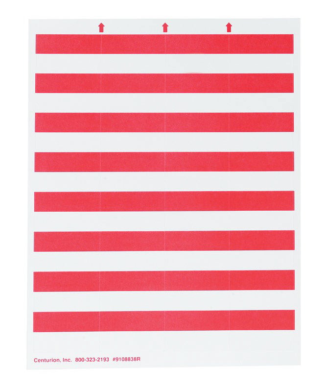 Laser Printer Red Bin Tag Labels - Sheet