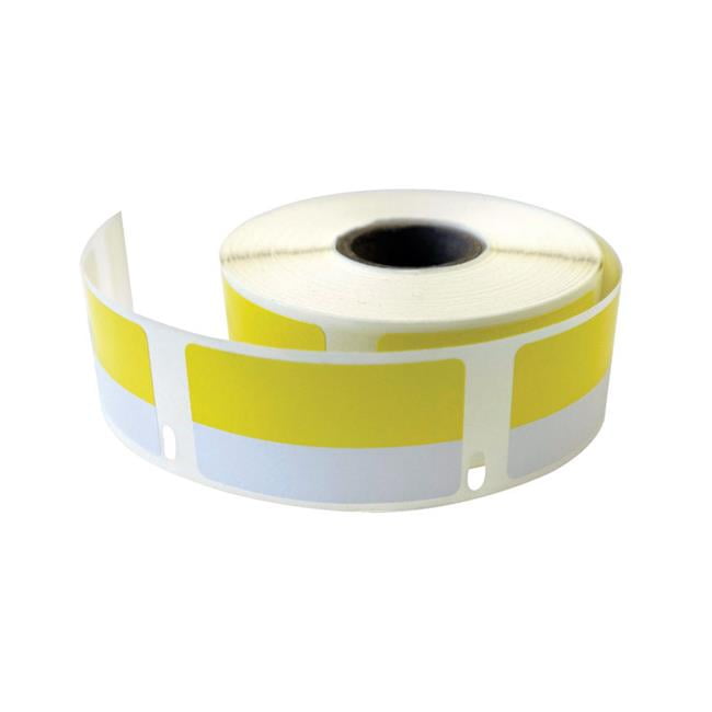 Dymo Printer Adhesive Backed Yellow Bin Tag Labels - Roll