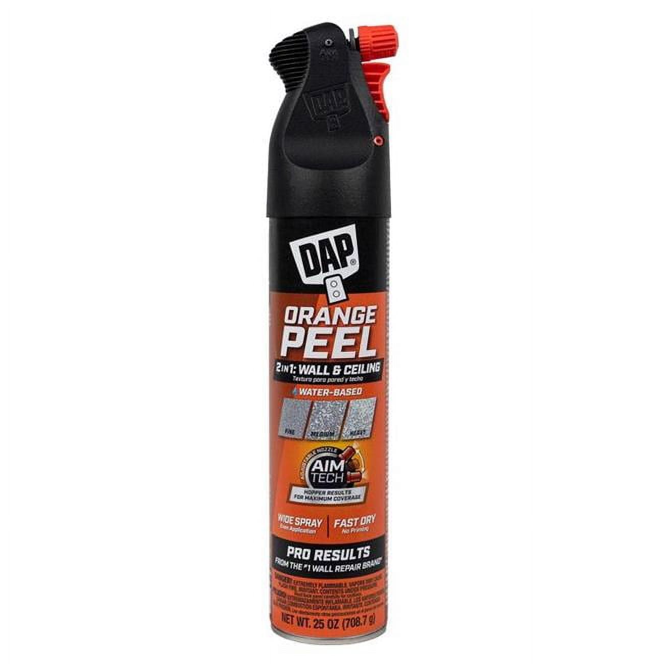 White Water-Based Peel Spray Texture Paint, Orange - 25 oz