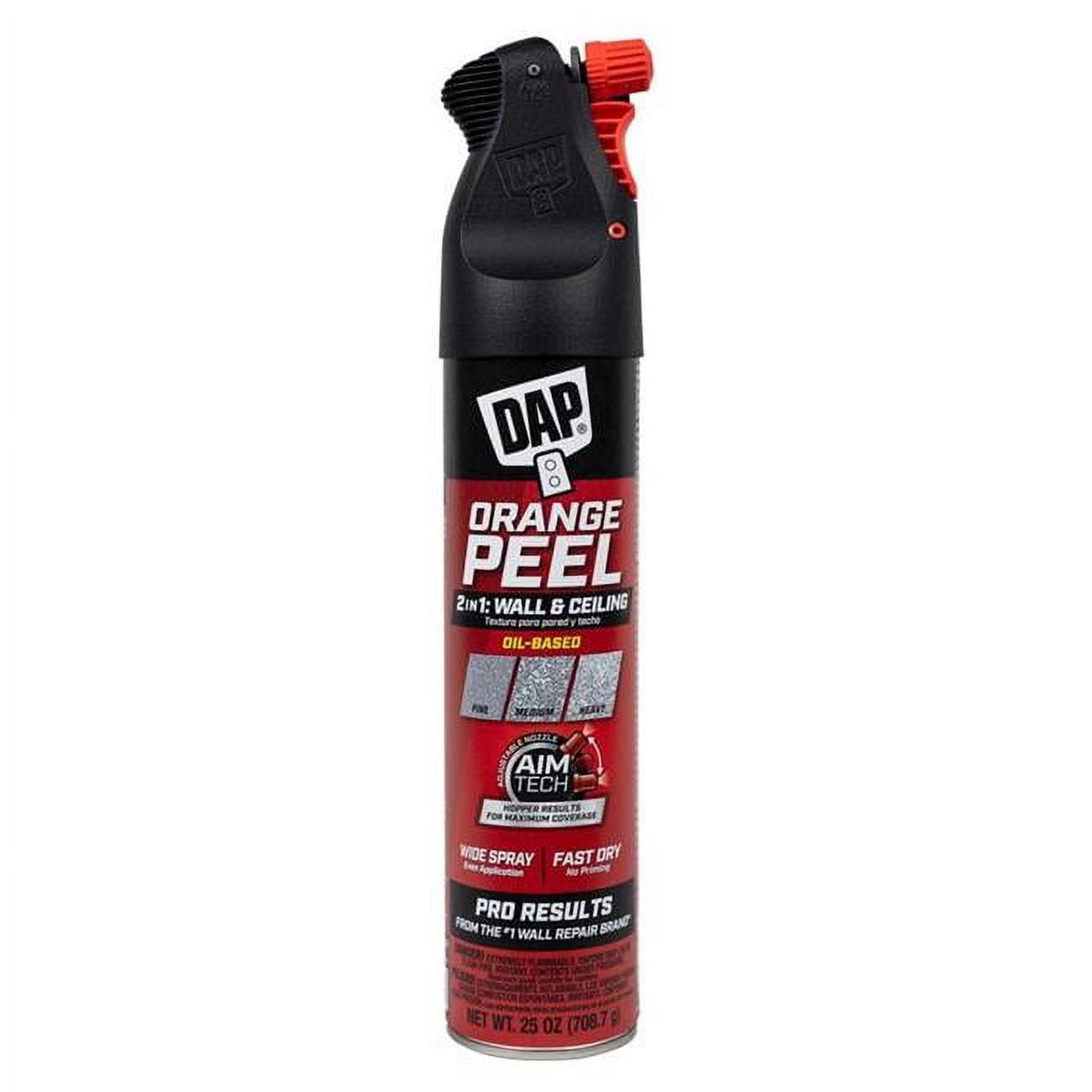 1028606 White Oil-Based Peel Spray Texture Paint, Orange - 25 oz