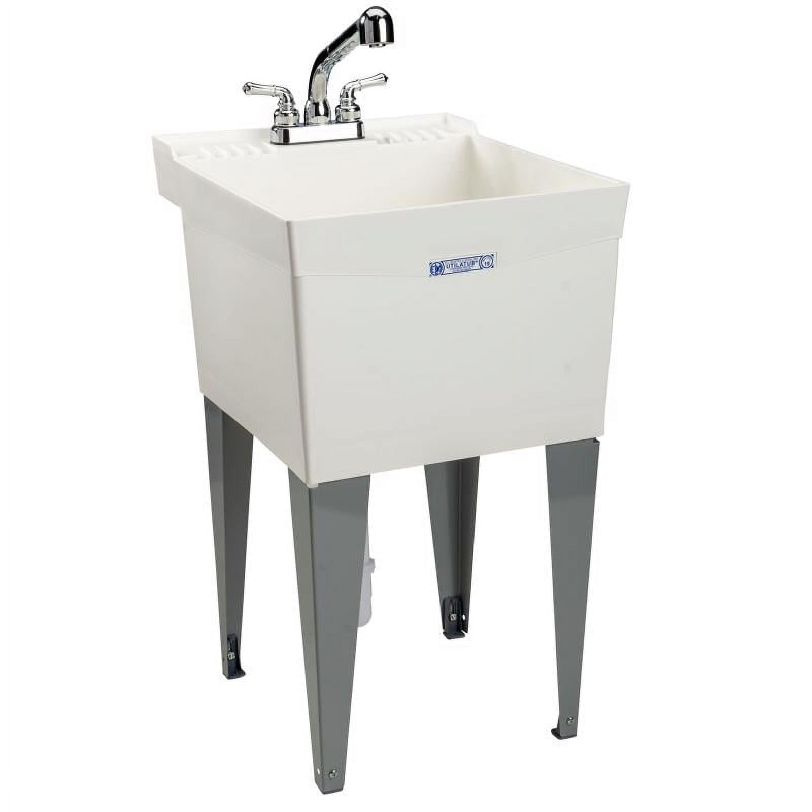 20 x 24 in.  Single Thermoplastic Laundry Tub, White