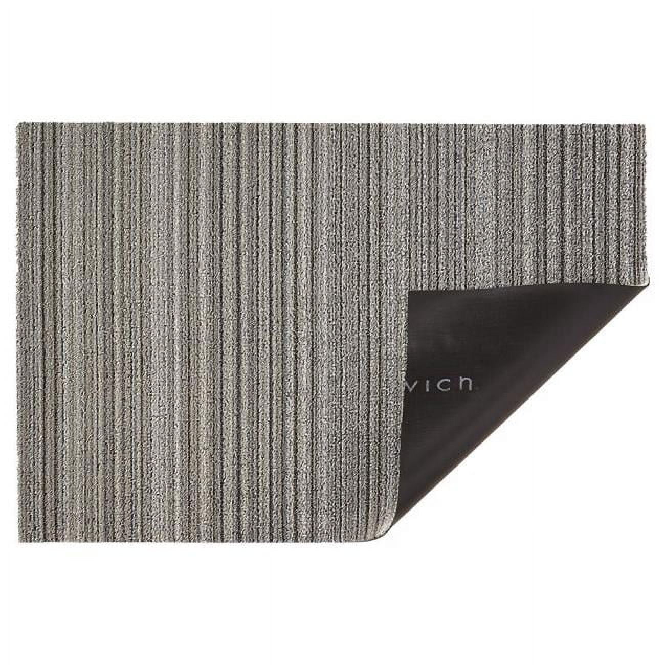 36 x 24 in. Skinny Stripe Polyester & Vinyl Utility Mat, Gray & White