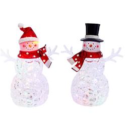Gerson 9086676 12 in. LED Acrylic Lighted Figurine, Assorted Color - Pack of 4