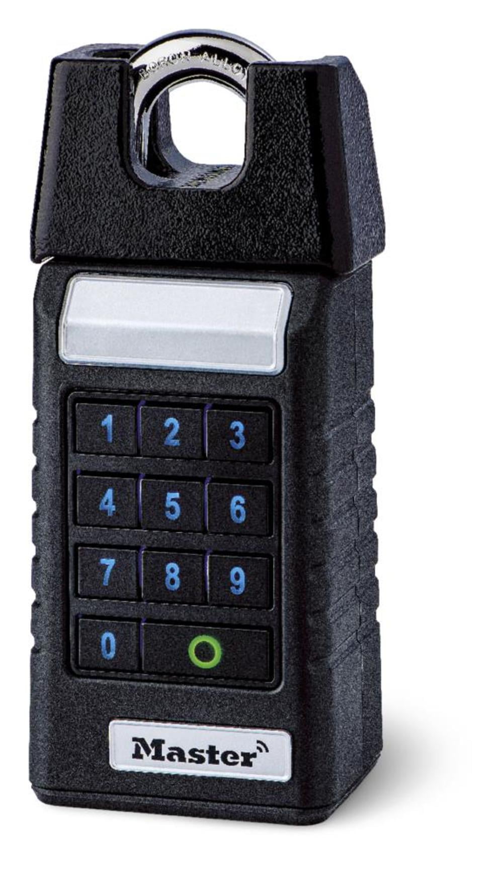 5.43 x 1.71 x 2.43 in. Pro Series Metal Single Locking Bluetooth Shrouded Padlock, Black