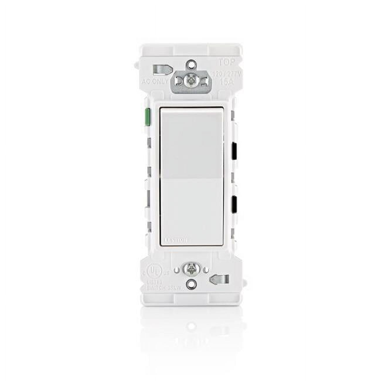 Decora Edge 15A Single Pole Rocker Rocker Switch, White