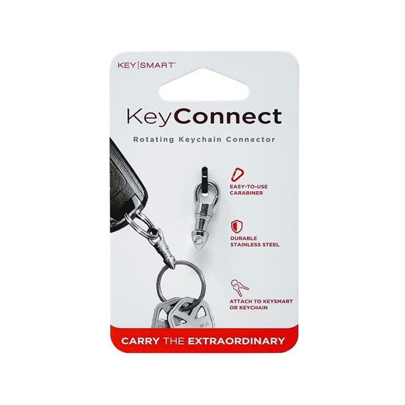 5039906 Connect Stainless Steel Swivel Key Ring, Silver
