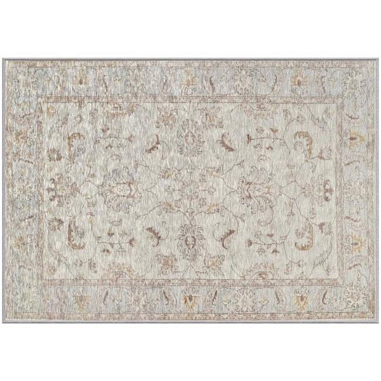 6065612 34 x 24 in. Geometric Polyester Accent Rug, Beige