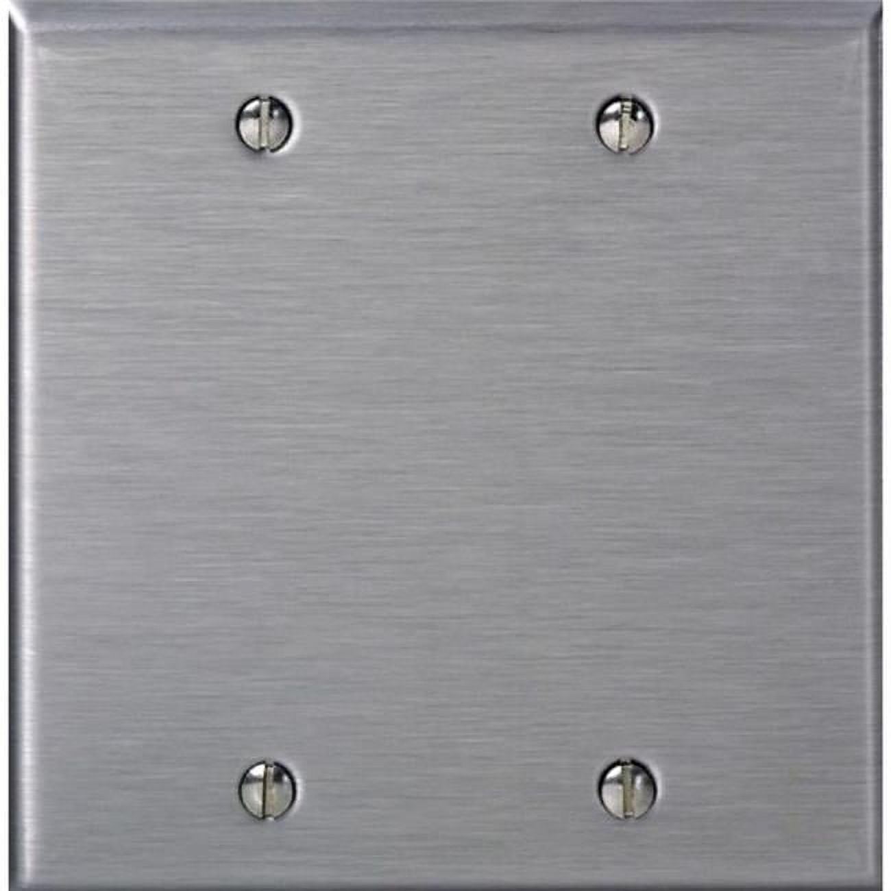 C-Series Stainless Steel 2 Gang Metal Blank Wall Plate