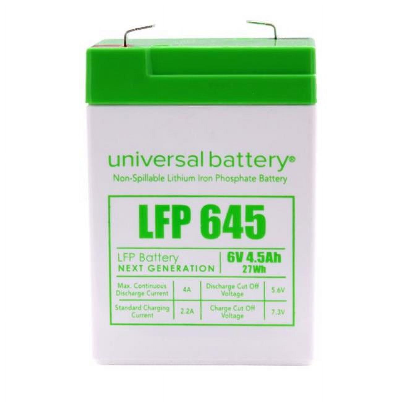 Picture of Universal Power Group 8090318 LFP645 4.5 Ah & 6V Universal Battery
