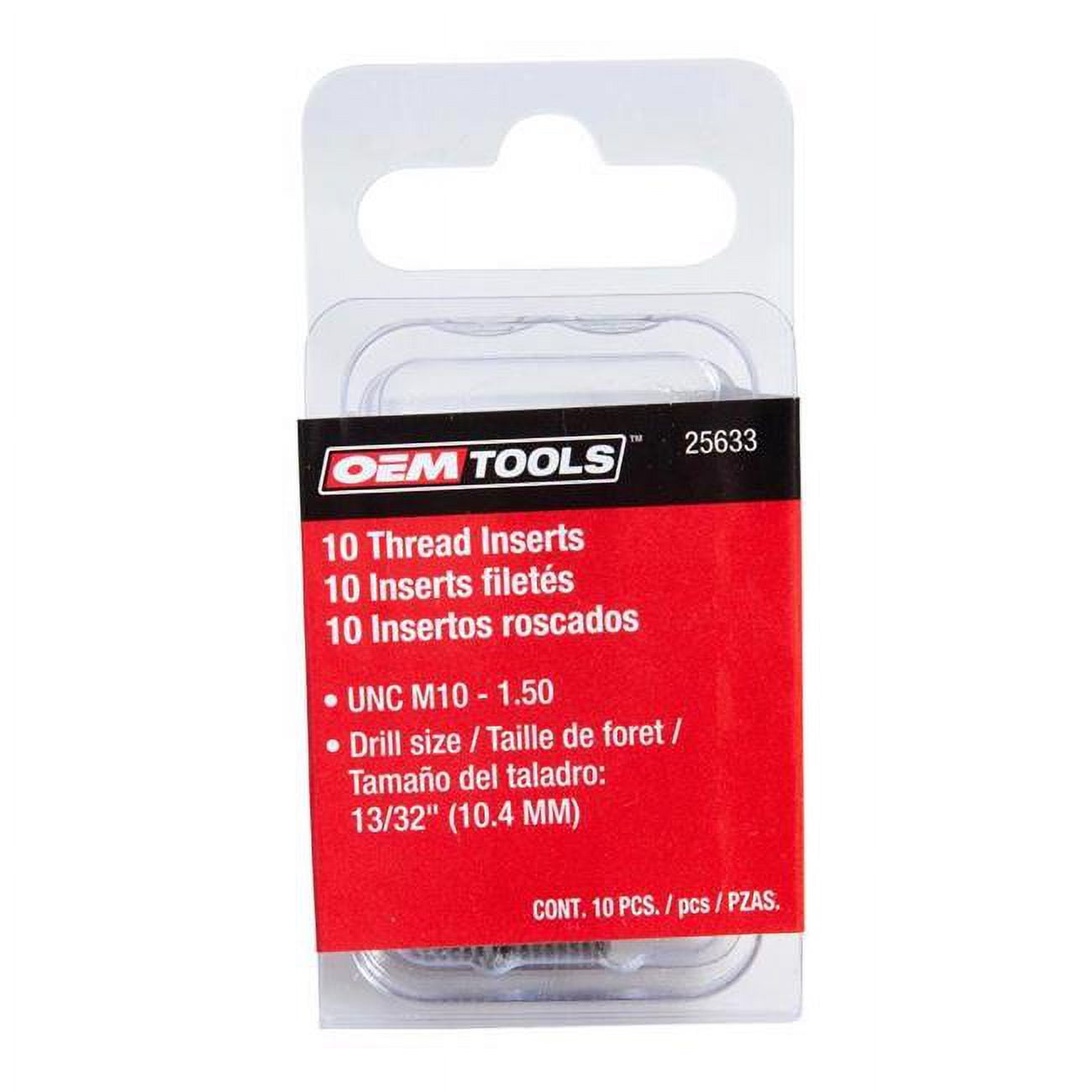 M10-1.5 in. Stainless Steel Non Locking Helical Thread Insert - 10.4 mm