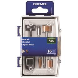 Metal Work Rotary Accessory Kit, 16pc, w/Case