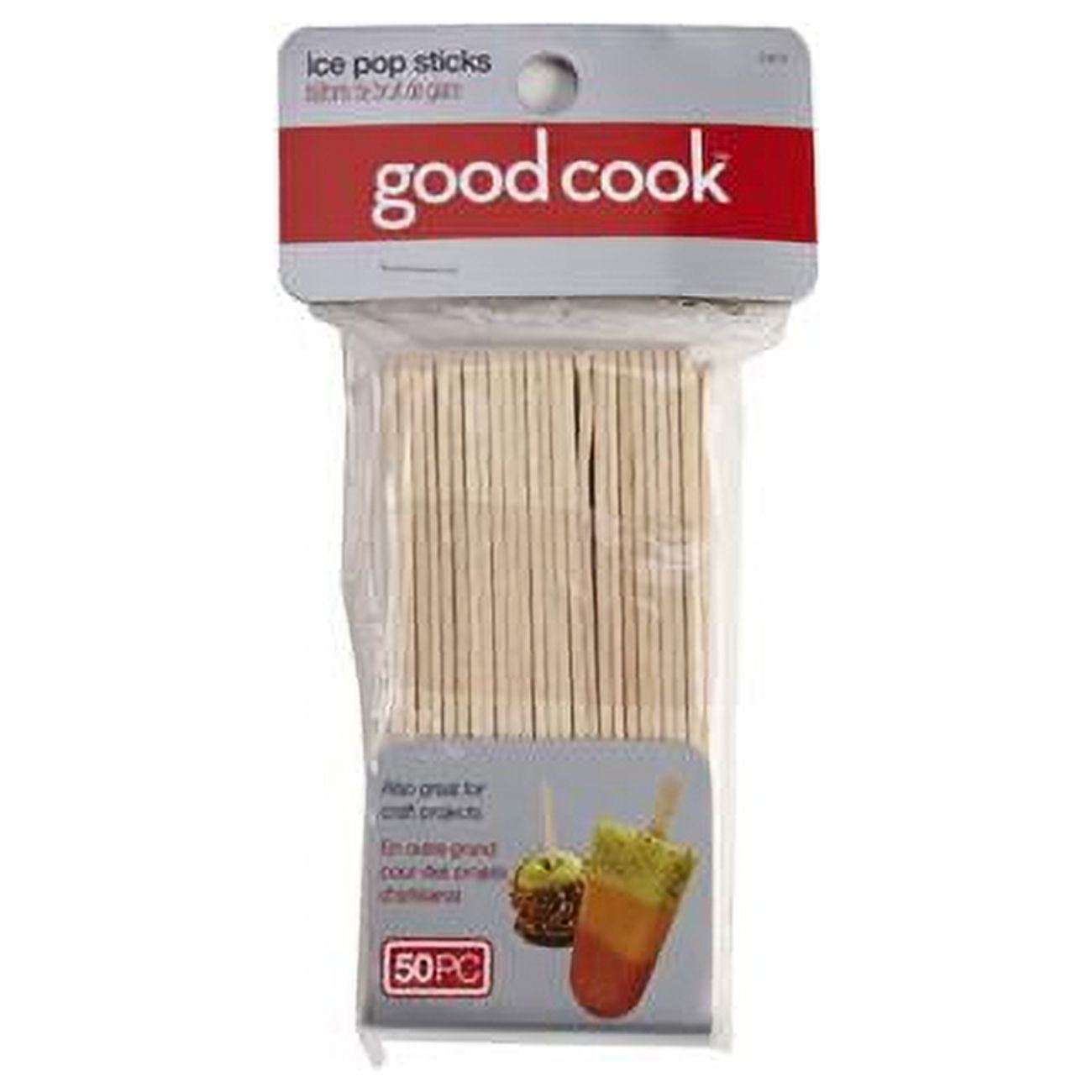 Good Cook Tan Wood Ice Pop Sticks