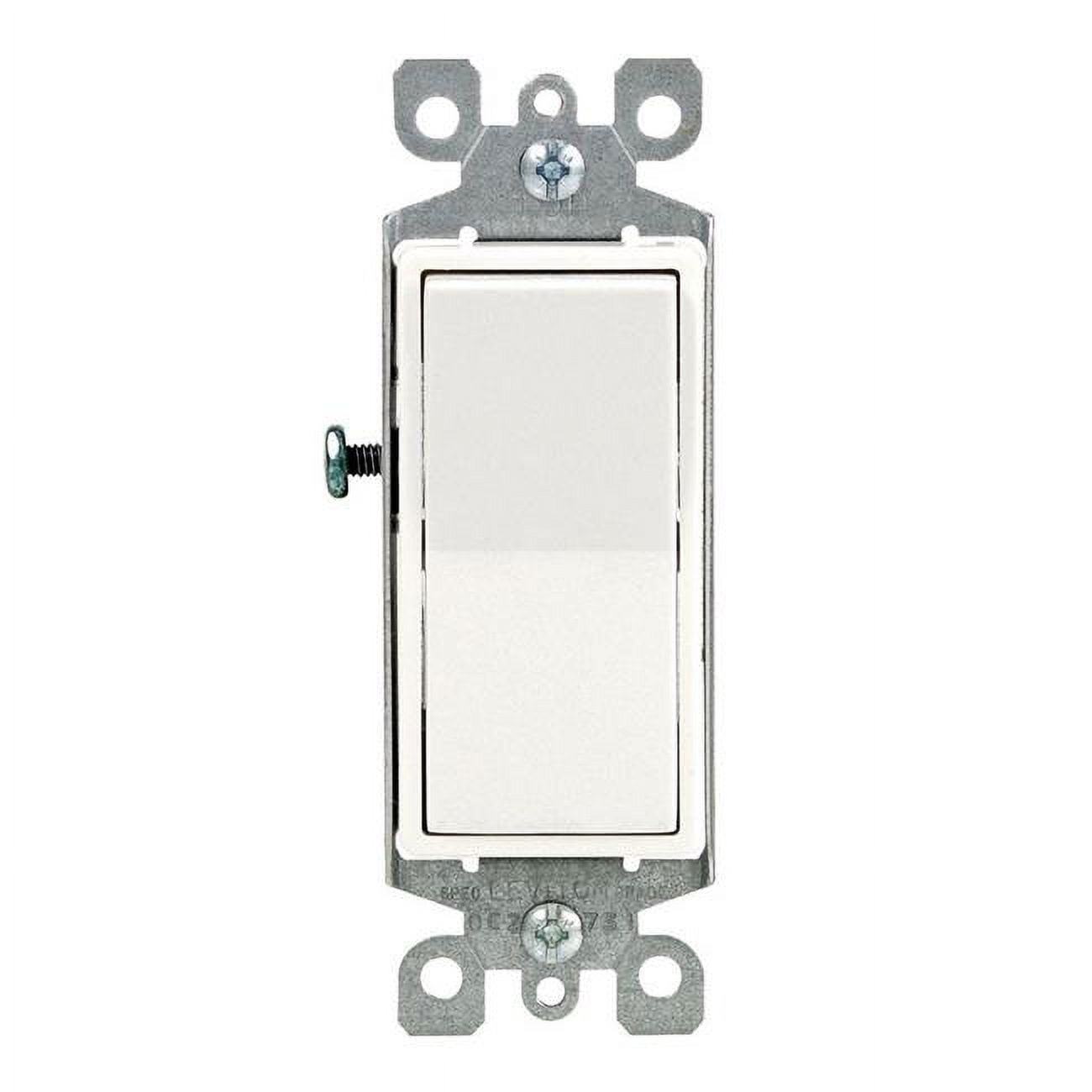 15A Single Pole Rocker Illuminated Switch, White