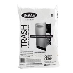 10 gal Compactor Bags Flat Top, Brown - Pack of 8 - Pack of 3