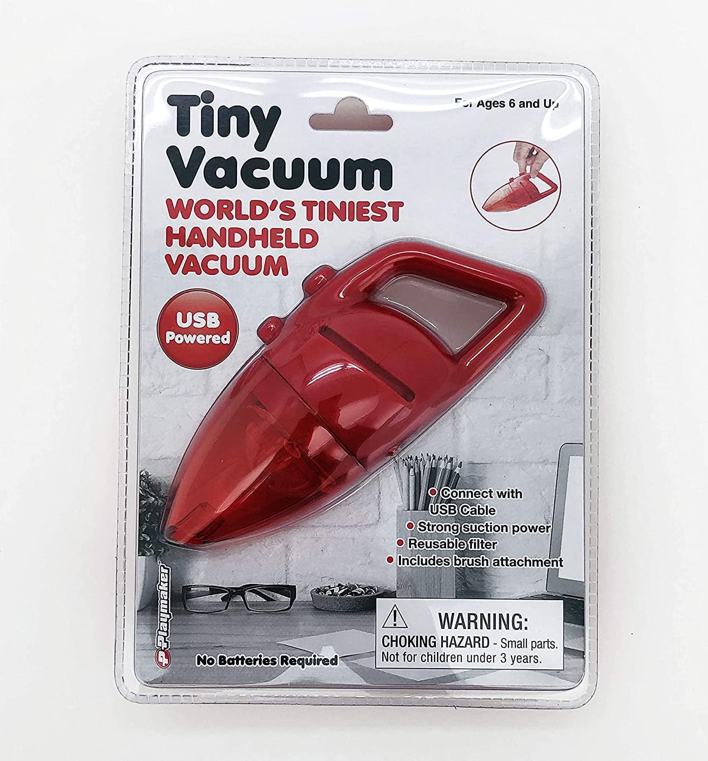 Tiny Vacuum Toy, Red - Pack of 12