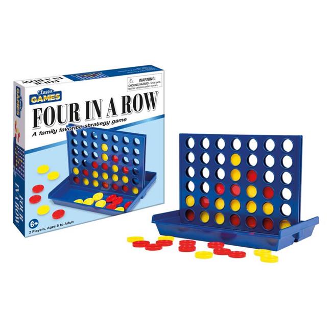 Classic Games Four in a Row Toy, Multi Color- Pack of 12