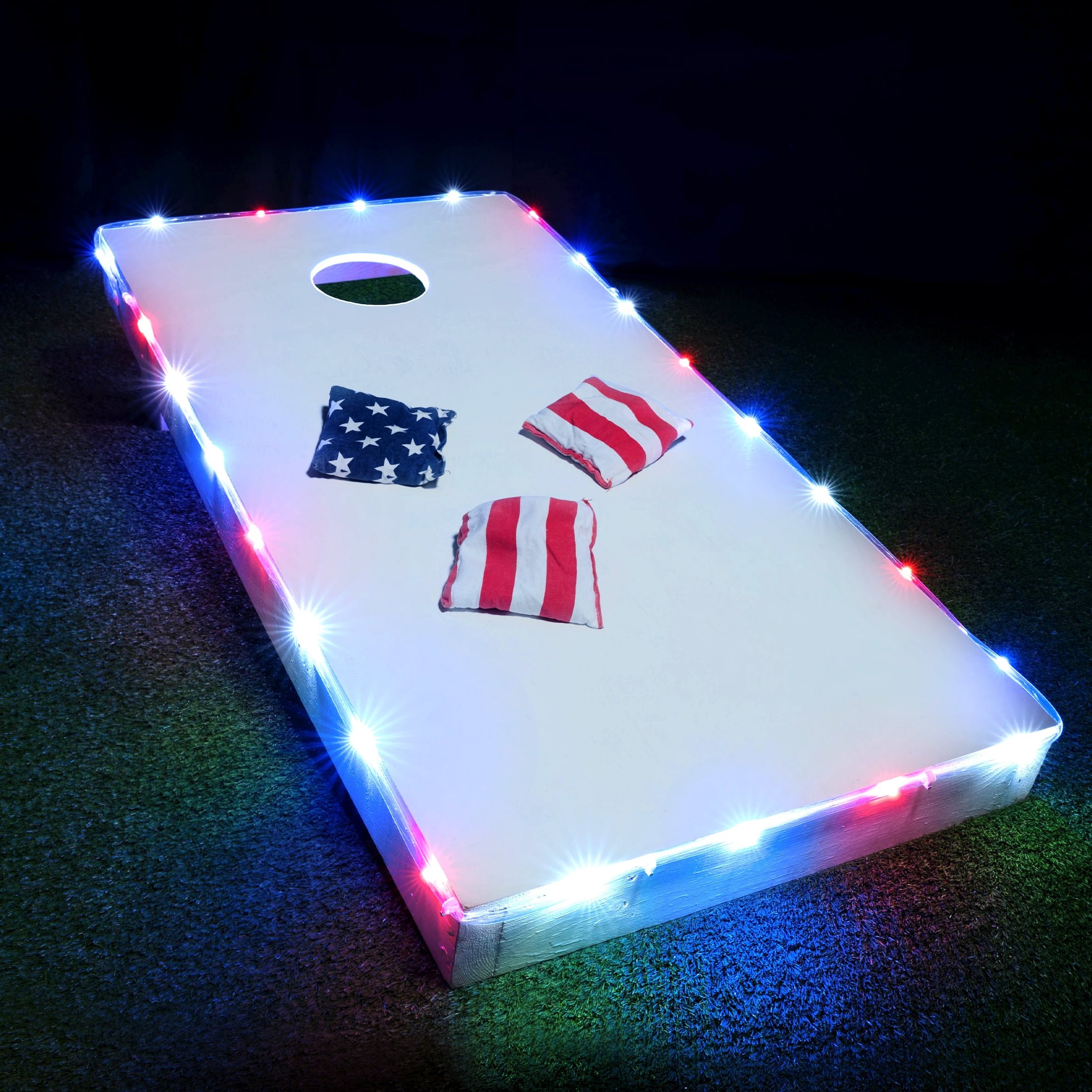 Picture of Brightz 9019880 ABS Plastic Toss Brightz Patriotic Corn Hole LED Light Strings&#44; Blue&#44; Red & White